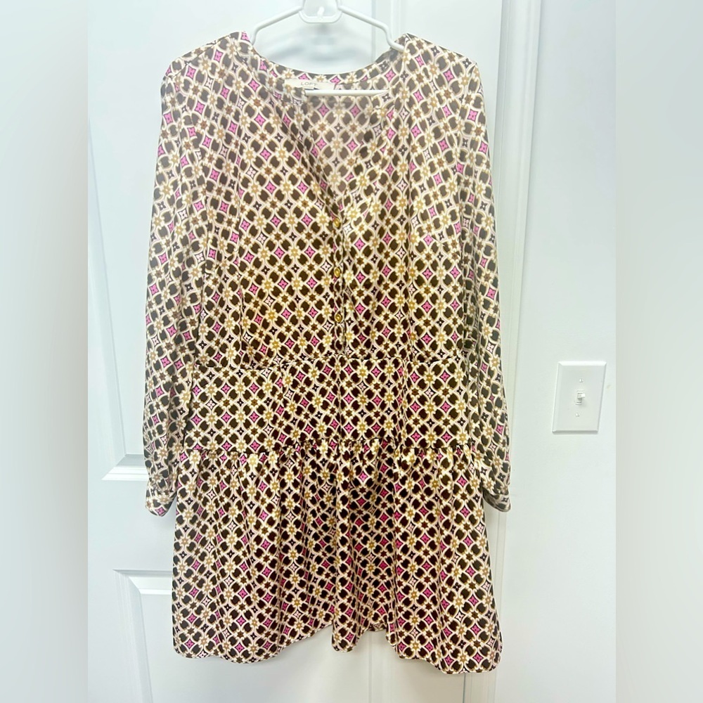 Loft drop waist polyester machine wash cold dress